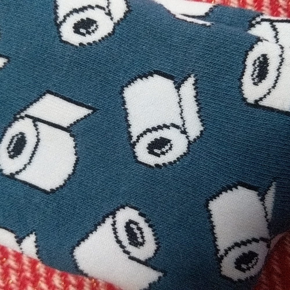 "On a Roll" Toilet Paper Dress Socks - Picture 4 of 6